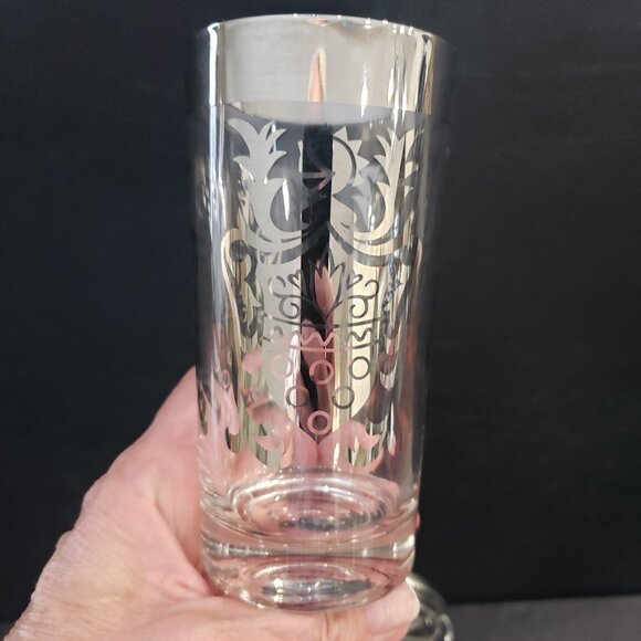 Retro Kimiko Guardian silver " Coat of Arms " Caddy with Glasses and Coasters - Picture 4 of 12